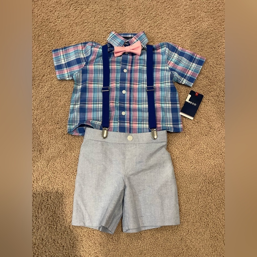 Kids 3T IZOD 4-piece set (top, bow tie, short, suspender)